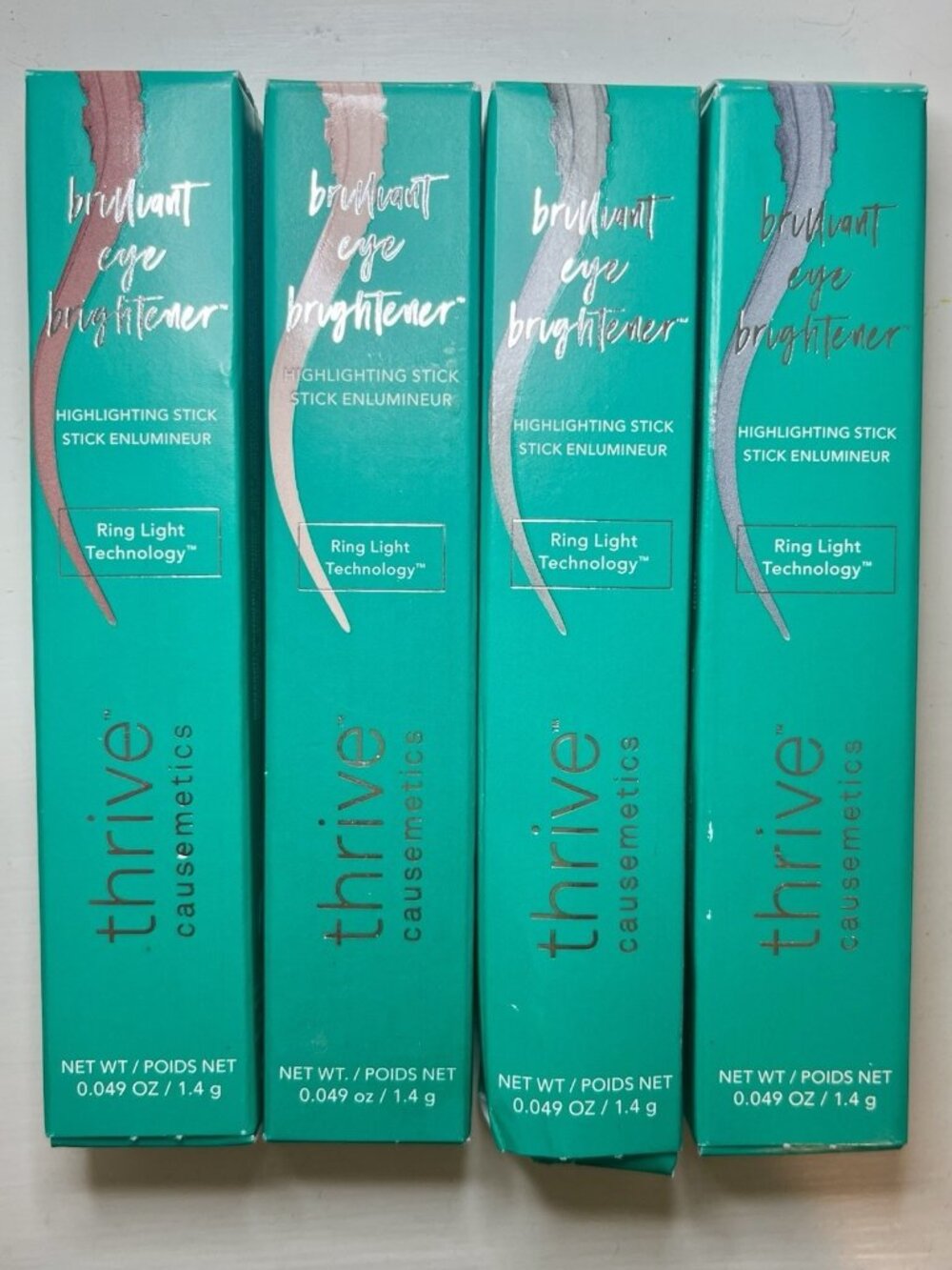 Lot of 4 Thrive Causemetics Brilliant Eye Brightener Mieko Betty Racquel Tara